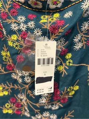 Anthropologie Floral Beaded Tank Top NWT thumbnail 5