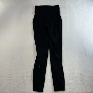 Lululemon Sz 2 Base Pace High-Rise Running Tight 25" In Black Nulux‎ W5DKHS thumbnail 6