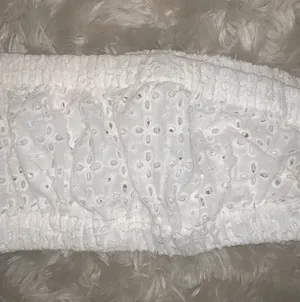 White Puff Sleeve Crochet Crop Top thumbnail 6