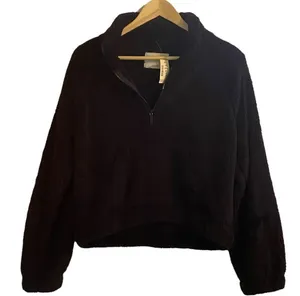 •Aero cropped half zip fleece NWT• thumbnail 1