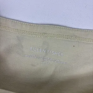 Eileen Fisher Shirt Womens XS Beige Crewneck Short Sleeve Cotton Spandex Basic‎ thumbnail 7