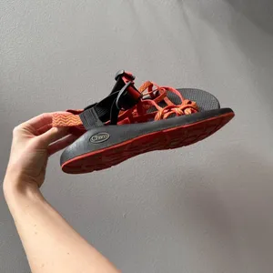Chaco ZX2 Orange Yellow Vibram Sole Sport Hiking Toe Loop Sandals Womens size 10 🔥 thumbnail 2
