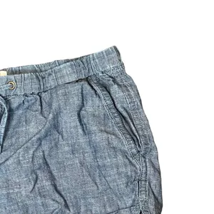 J.Crew Chambray Blue Shortie Shorts Women's XXS Drawstring Waist Split‎ Side Hem thumbnail 5