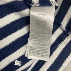 Madewell Top Womens Small‎ Blue White Lace Up Long-Sleeve Tee Stripe Navy NV911 thumbnail 7