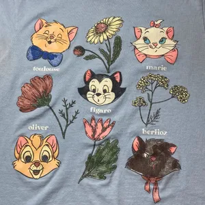 Disney Cats Graphic Tee S Blue – Kawaii Aesthetic thumbnail 2
