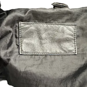 Vintage‎ Black Leather Coat Size L thumbnail 6