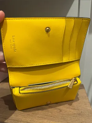 Kate Spade Katy Sunshine Floral Textured Leather Small Bifold Snap Wallet NWT thumbnail 5