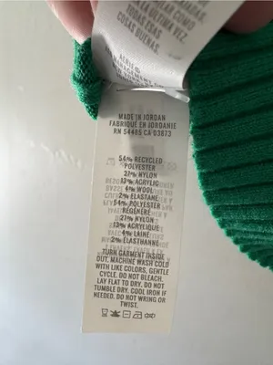 NEW!! Aerie‎ Green Ribbed Cropped Sweater Polo Wool Blend thumbnail 7
