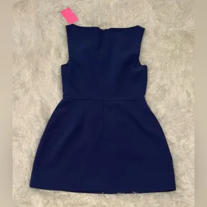 NEW Amanda Uprichard Banco Sculptural A-Line Sleeveless serenity blue dress Sz M thumbnail 5