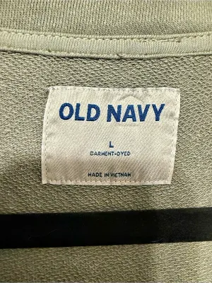 Old Navy Garment-Dyed Quarter Zip Utility-Pocket Sweatshirt Large thumbnail 3