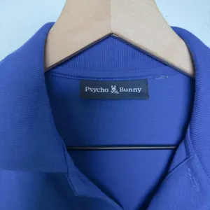 Psycho Bunny Women 100% Pima Cotton Polo Shirt XS Blue Logo‎ Preppy Tennis Prep thumbnail 3
