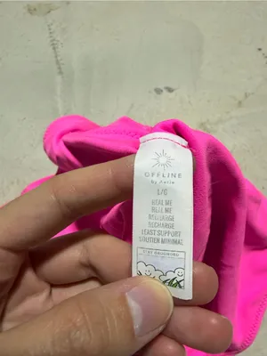 Aerie offline real me recharge least support Women's Bright Pink crop tank large thumbnail 7