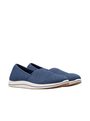 NWT Clarks Breeze Stretch Cloudsteppers Slip-On Loafer 26182066 Navy Blue 6W thumbnail 5