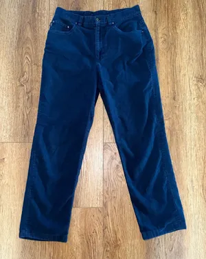 Lauren Jeans Co Navy Blue Twill Pants Womens 8 High Rise Straight Leg Cotton thumbnail 1