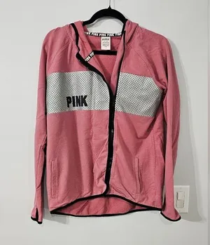 PINK Victoria’s Secret Pink Old Rose Full Zip Jacket Size M thumbnail 1