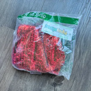 NEW Tipsy Elves Red Sequin Mini Skirt Womens Size Medium Stretch Zip thumbnail 3