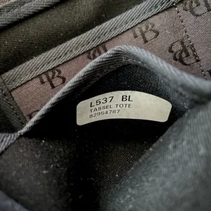 Vintage Dooney & Bourke Black Signature Jacquard Tassel Tote Bag - Made in USA thumbnail 7