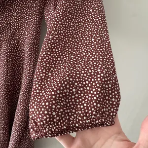 Abercrombie & Fitch Brown‎ and White Polka Dot Y2K Long Sleeve Dress thumbnail 6