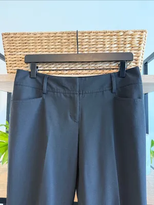 Express Black Low-Rise Capri Woven Career Dress Pant Trouser, 6 thumbnail 2