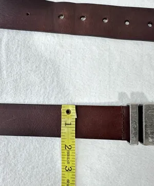 Levi's Rugged Dark Brown Leather Belt Sz 40 Brushed Nickel Western thumbnail 9