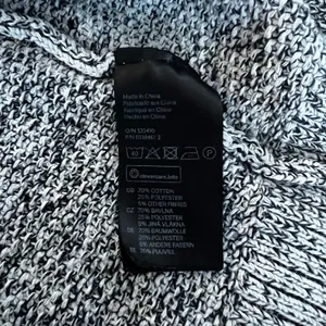 H&M Conscious Marled Black and White Knit Open Front Cardigan | S thumbnail 4