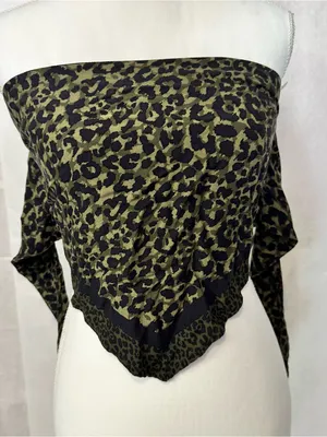 Hollister Tile-Print Strapless Pointed-Hem Crop Top thumbnail 7