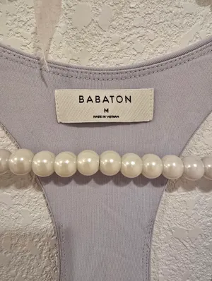 Aritzia Babaton Racer Dress Cement Blue M thumbnail 3