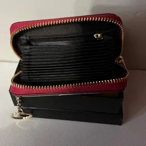 Bee Chic Burgundy Wallet with Gold Bee Detail RDIF tech thumbnail 3