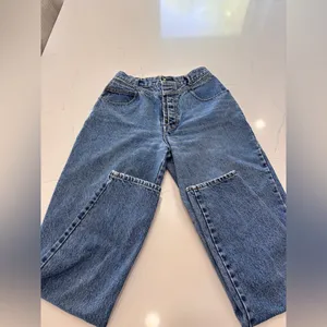 lawman's Vtg 90s Jeans Western Women's High Rise Blue Full Button Fly. thumbnail 1