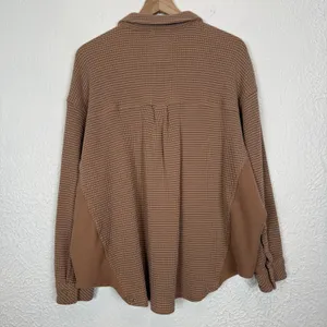 Aerie LumberJane Waffle Button Up Shirt Oversized Size Large thumbnail 3