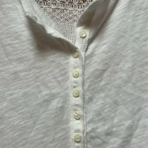 Y2K Aeropostale White Henley Sheer Crochet Shirt Top Boho Cowgirl Cottage Fairy thumbnail 3