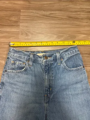 Levi’s High Waisted Straight Jeans 25 Fits 26x29 Distressed Blue $104 thumbnail 8