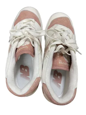 New Balance 550 wms white pink leather suede retro low sneakers sz 8B SKU 10-449 thumbnail 13