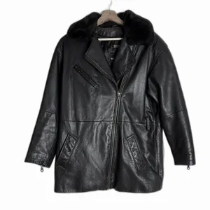Vtg Wilsons thinsulate Leather jacket Asymmetrical‎ Zip Lined chocolate Brown S thumbnail 1
