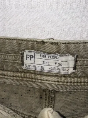 Free People Womens Cora Button Front Utility Cargo Mini Short in Moss Size 30 thumbnail 5