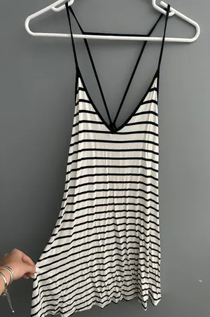 Striped Dress Black Size L thumbnail 1