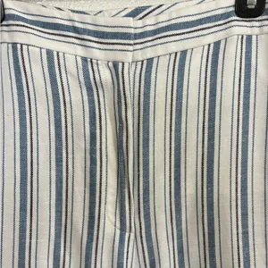LOFT Striped Blue and White Wide Leg Woman’s Pants NWOT Size 16 thumbnail 4