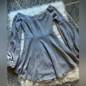 NEW fleece knit mini dress thumbnail 2