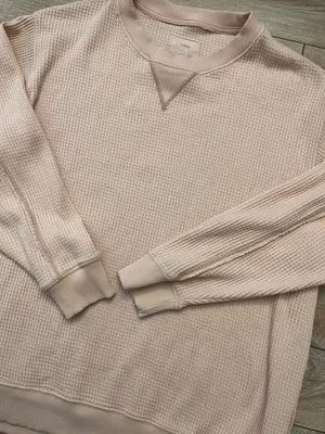 Aerie waffle knit long sleeve top size medium thumbnail 4