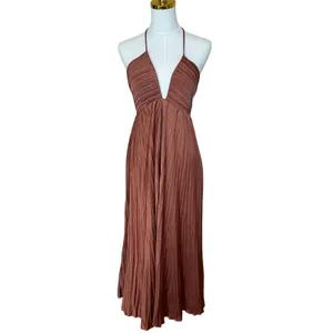 A.L.C. Frank Copper Slip Dress Size 8 Pleated Party Special Occasion Designer $750 thumbnail 10