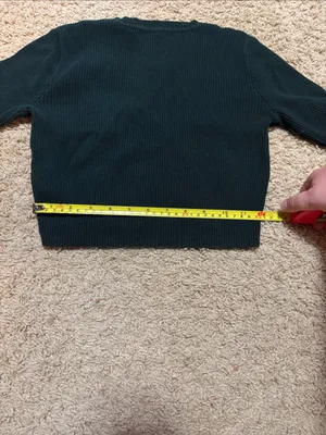 Brandy Melville Dark Green Cropped V-Neck Sweater thumbnail 6