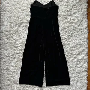 Jcrew Cropped Velvet Jumpsuit Black Size 6 thumbnail 9