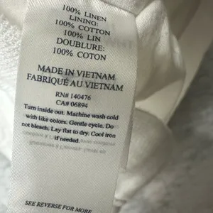 Faherty Gemina Pintuck Dress 100%‎ Linen White Coastal Boho Cottagecore Women XS thumbnail 5