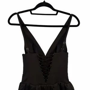 Oh Polly Anahita Black Bubble Hem Lace Up Corset Mini Dress US 2 thumbnail 6