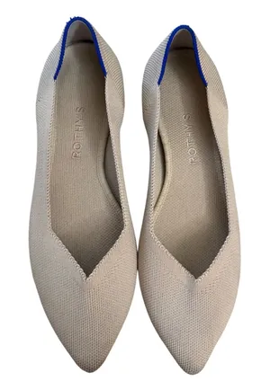 ROTHY'S‎ The Point Flats In Tan Cream Size 9.5 thumbnail 1