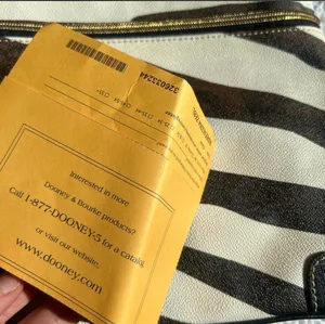 Dooney & Bourke brown and white zebra print crossbody bag thumbnail 5