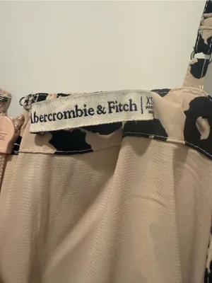 Abercrombie & Fitch Beige and Black Leopard-Trim Slip romper thumbnail 2