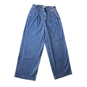 Madewell Wide Leg Pleated Jeans Medium Wash Blue High Rise‎ Trouser Size 0 thumbnail 6