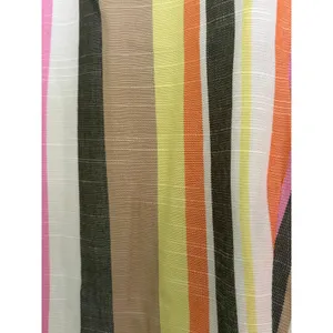 LOFT Multicolor Vertical Striped Button Front V-Neck Summer Dress 4 Petite thumbnail 4