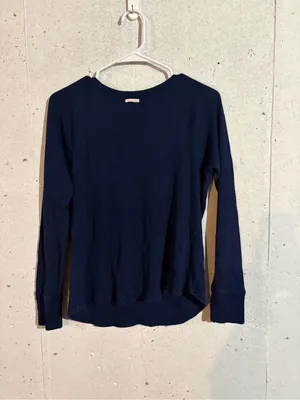 Victoria’s Secret Waffle Knit Henley Top | Size: Medium thumbnail 2